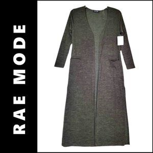 Rae Mode Long Cardigan Size Small S Brown Women Casual Knit Open Long Sleeve